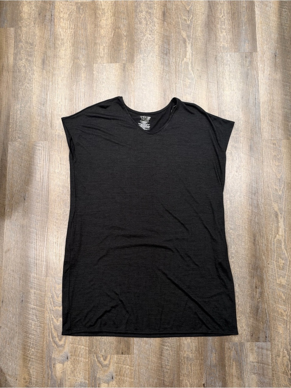Plus size Black Women's V-Neck dress with pockets